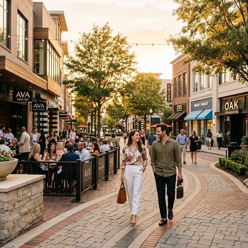 The modern Alpharetta City Center featuring contemporary architecture and community spaces.